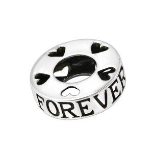 Sterling Silver Heart Forever Charm Bead